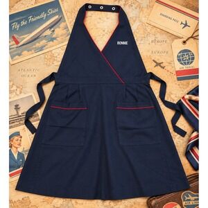 Vintage 1990's United Airlines Stewardess  Apron Size Small